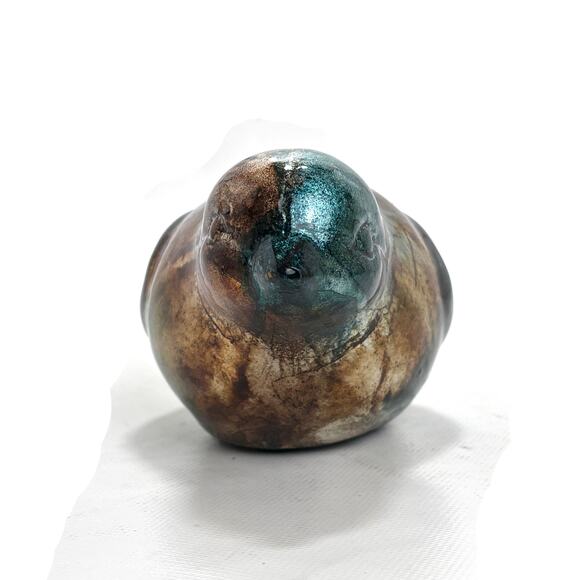 Ceramic Bird Figurine Glazed Fat Chubby 9 In Long x 3.5 In Tall - Picture 3 of 4